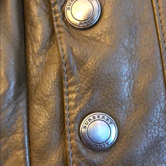 COPY - Burberry brown leather moto jacket size US 2 - Picture 7 of 8